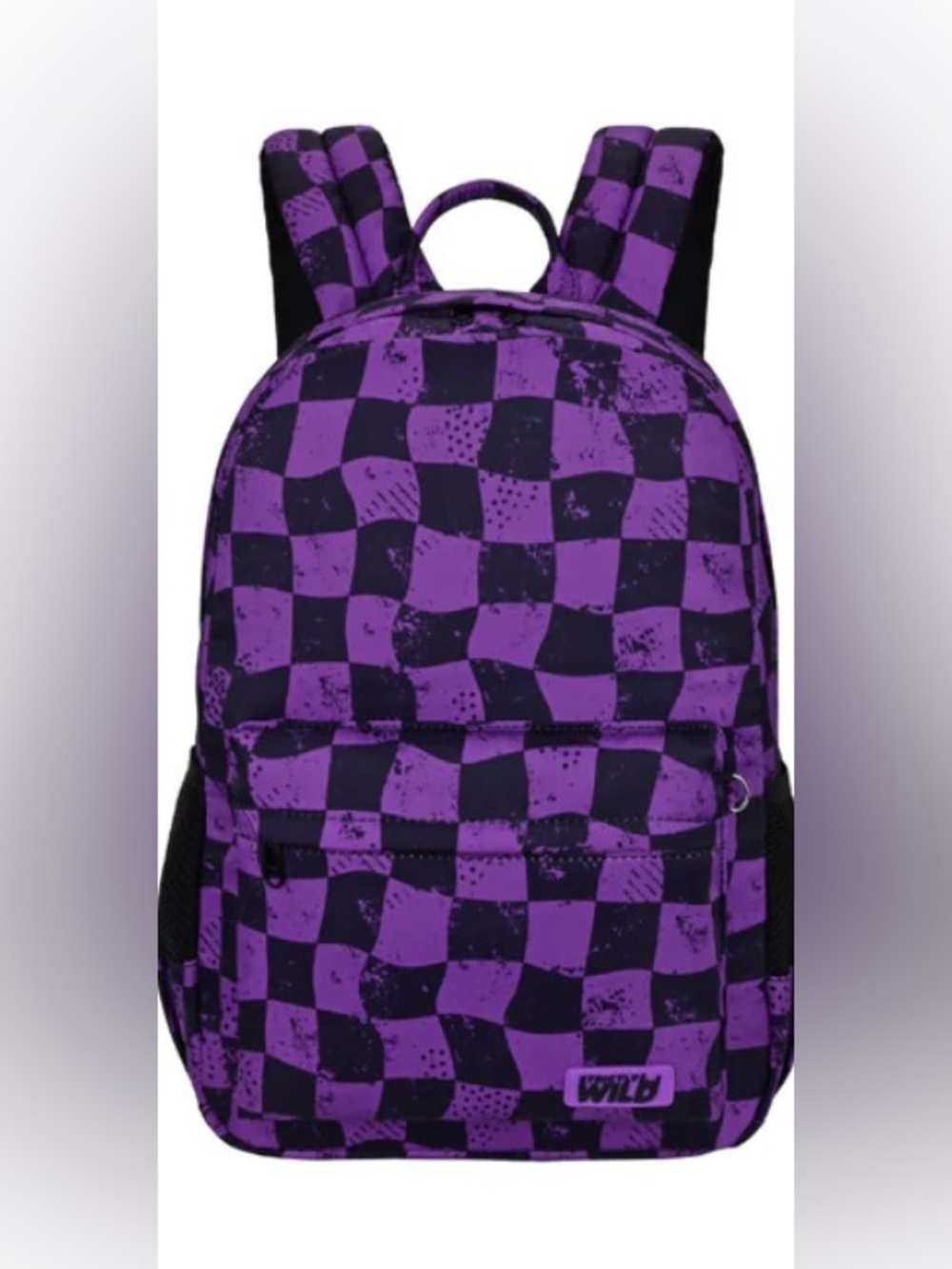 Checkerboard Purple Backpack